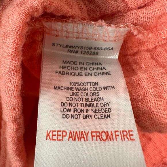 Jason Wu Pink Gauze Gauzy Short Sleeve Shorts Lounge Set Size Large - Picture 4 of 9